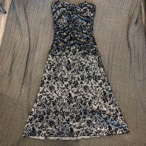 2/$50-Le Chateau Silver and black lace dress